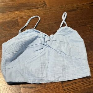Cupshe Light Blue Crop Top